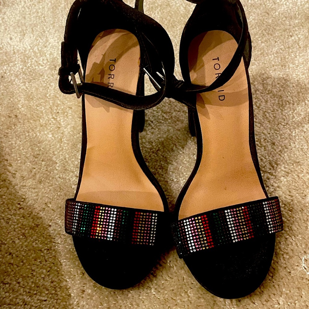 Two Strap Tapered Heel Sandal